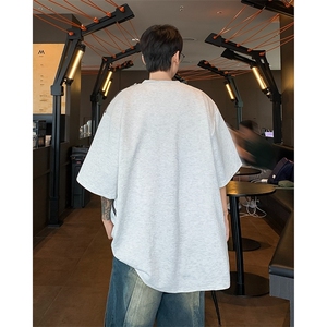 cleanfit拉链垫肩短袖男款潮牌痞帅炸街t恤拉链垫肩  WT10 P43图片
