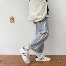 红同款秋宽松直筒显瘦百搭修身束脚裤休闲裤ins潮W080/P44，男装休闲裤，星座506