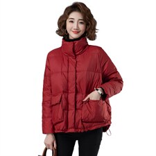 2024冬季新品时尚休闲显瘦羽绒服90白鸭绒，女装羽绒服，余墨