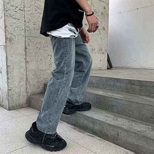 新款春季水洗宽松阔腿牛仔裤C112P36，男装牛仔裤，星座1116-2