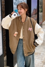 港风复古设计感棒球服外套女春秋2025年新款学院风小个子减龄上衣，女装短外套，天使之佳话