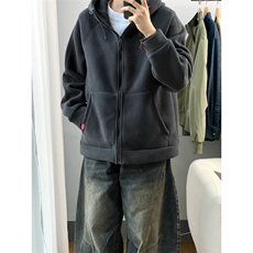 摇粒绒连帽拉链卫衣外套1302-GS02-P55成分100聚酯纤维，女装短外套，星座1302