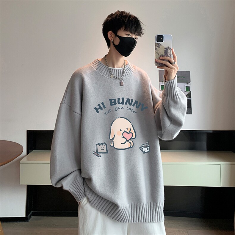 半高领毛衣男士大码针织衫男毛线衣男M18314-P45加绒款-P65,男装针织衫/毛衣,电商A040