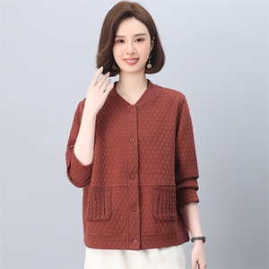 棒球服外套女2026新款春秋短款拉链式开衫小个子中年妈妈春装上衣图片