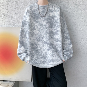 8XL-M美式复古街头风圆领卫衣男特大码上衣套头打底衫WY11P50控68图片