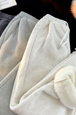 8XL-M羊羔绒运动裤宽松束脚棉裤加厚保暖休闲裤卫裤K9105P58控78，男装休闲裤，电商D206-1
