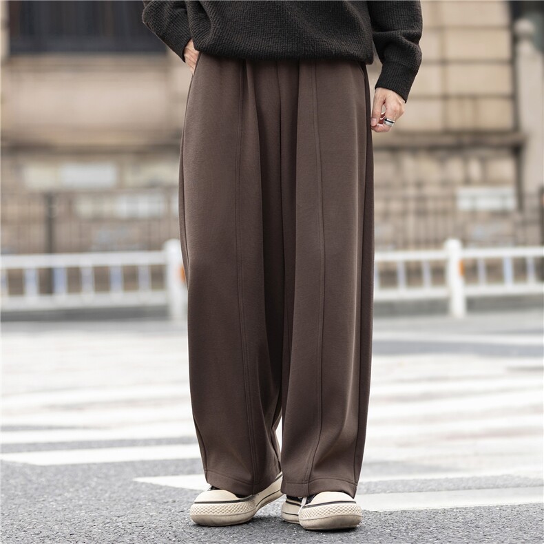 厚绳收腰直筒裤高密针织休闲裤男装HZ1859（k288）-P150控268,男装休闲裤,电商A355（原A415）
