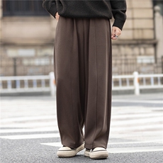 厚绳收腰直筒裤高密针织休闲裤男装HZ1859（k288）-P150控268，男装休闲裤，电商A355（原A415）