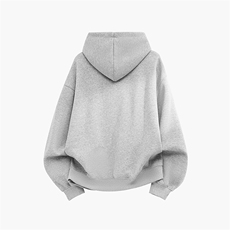纯色重磅500克双排扣连帽卫衣宽加绒奥粒绒外套上衣RH5343JR-P57，女装短外套，星座610B-1