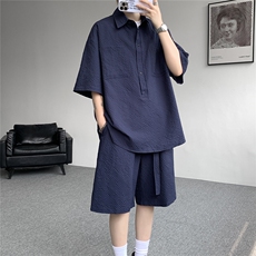 TZ25132-P52特控88大码轻薄短袖工装套装，男装休闲套装，电商D232