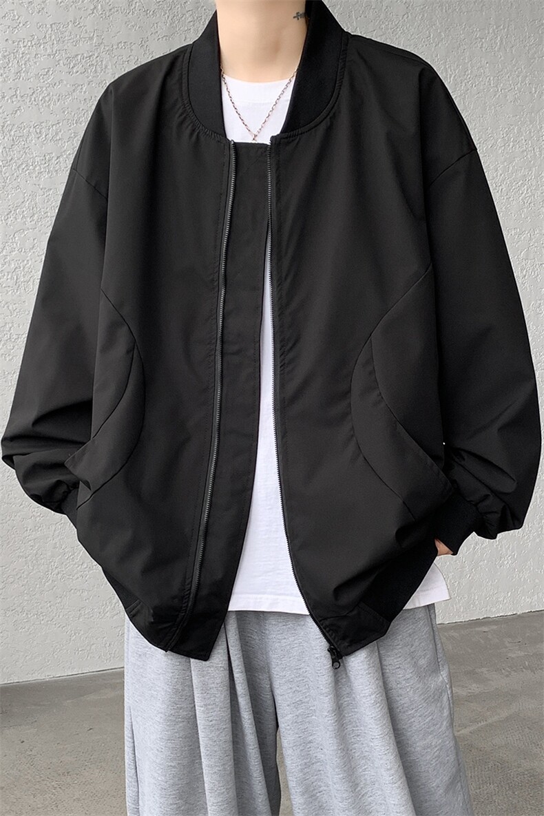 M-8XL春季棒球服外套男大码立领飞行员夹克潮牌休闲衣服JK001P65,男装夹克,电商B312
