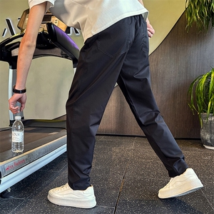 弯刀直筒休闲裤男2025新款夏季薄款宽松潮牌水洗裤子8672控78