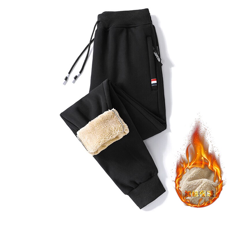 秋冬季纯棉加绒加厚长裤男士大码休闲运动裤羊羔绒保暖卫裤厚棉裤，男装棉裤，电商B212（原钱塘6029）
