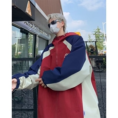 冲锋衣2023新款女春秋美式拼色运动棒球服外套宽松休闲YT91，男装夹克，星座1116A-1（原606A）