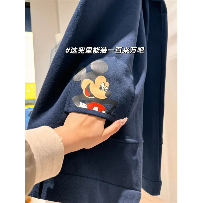 AK24048-P55卡通米奇加绒加厚卫裤女秋冬季宽松直筒阔腿,女装休闲裤,星座617A-2