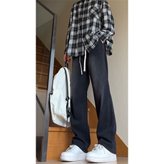 美式cleanfit复古水洗垂感宽松抽绳阔腿牛仔裤K1130-特P42控68，男装牛仔裤，星座1004-3