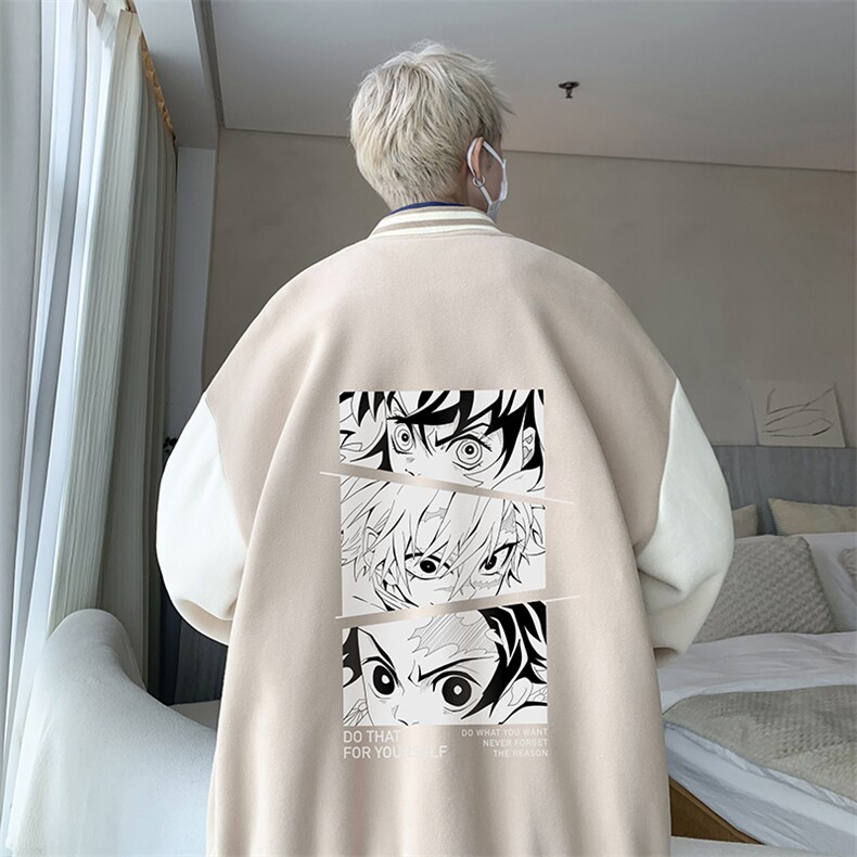 摇粒绒棒球服男大码开衫卫衣男夹克BF86176-P65,男装夹克,电商A040