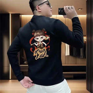 网络图 现货潮牌哪吒新款创意动画印花男士加绒卫衣JHT852-P40图片