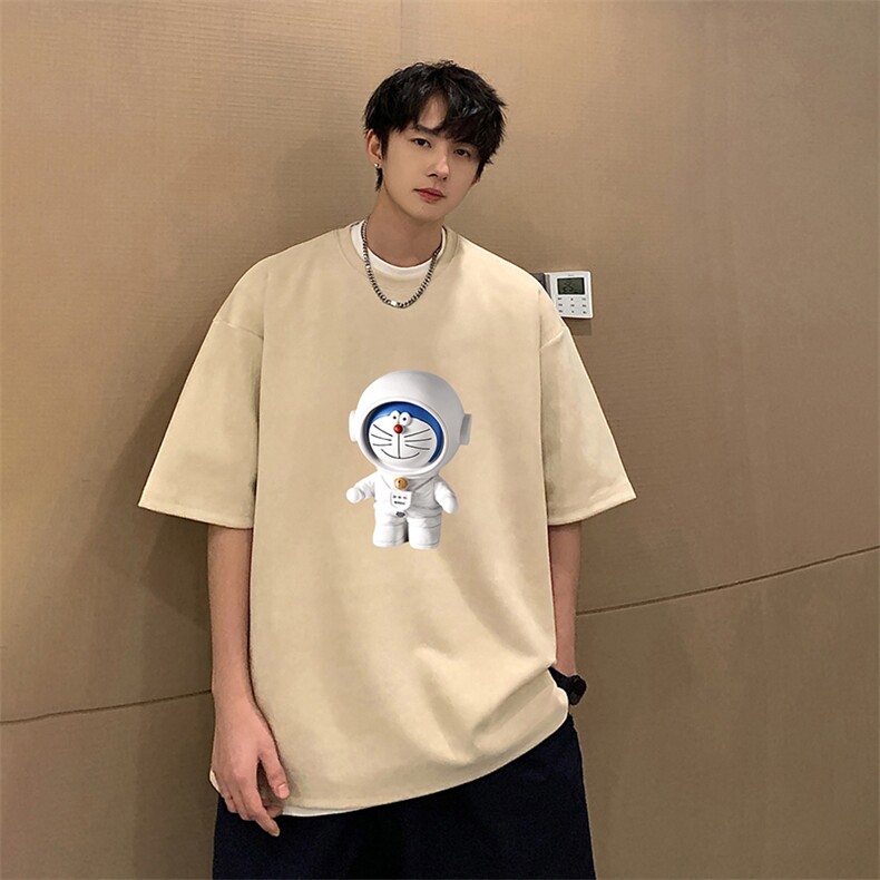 NASA叮当猫麂皮绒短袖t恤男大码半袖男JD82233-P25,男装T恤,电商A040