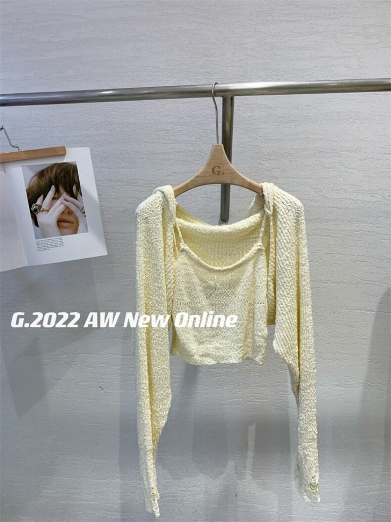 新款针织两件套均码2色现货，其它，G