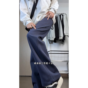 高品质65%棉 纯色简约vibe拼接感裤运动裤情侣 5Q2115-TP24不图片