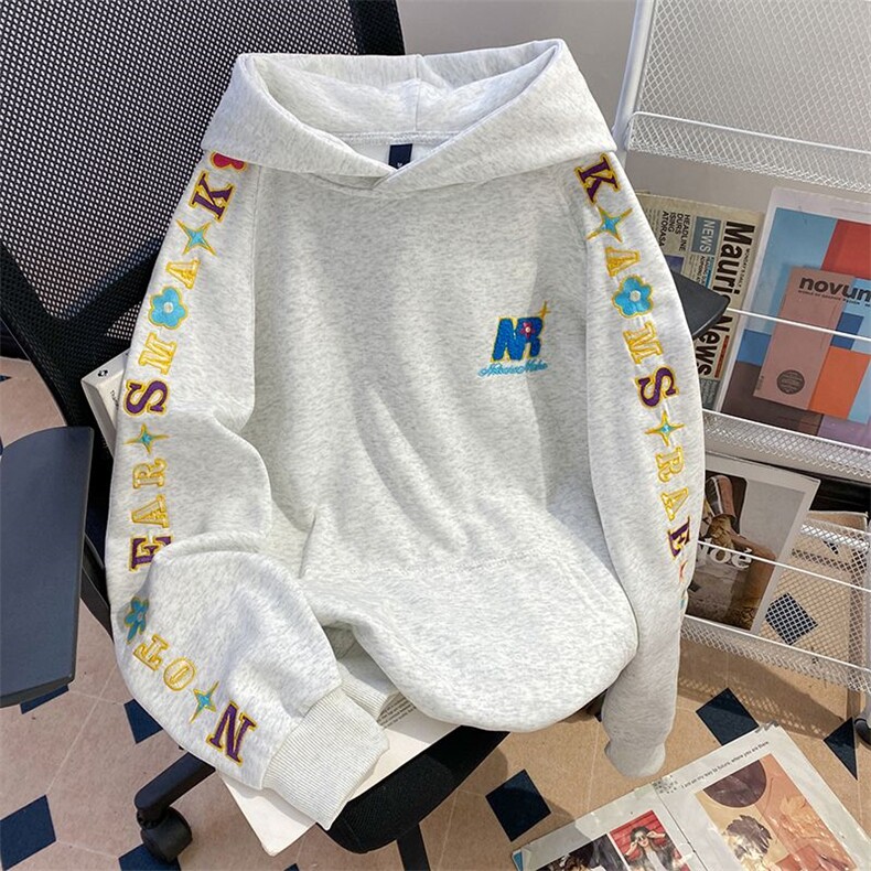 万针刺绣结构设计重磅秋冬全棉高品质美式高街连帽卫衣外套Y7716，女装短外套，电商A486-1