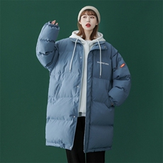备战双十一中性风中长款棉服假两件情侣棉衣女G910P158女类，男装棉衣，电商A339
