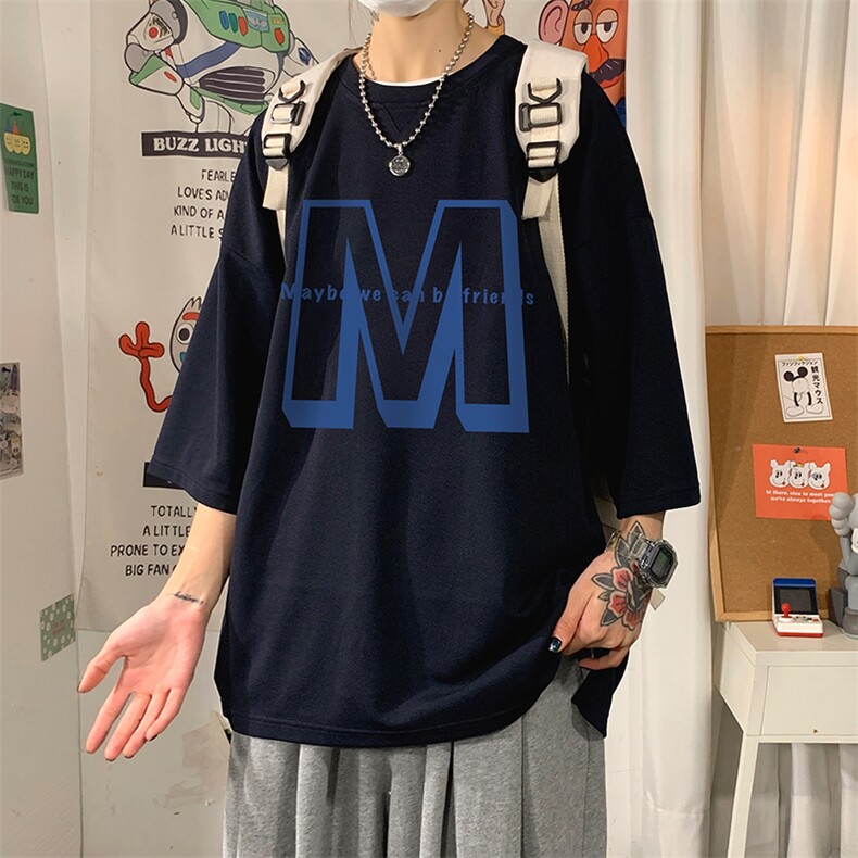 Q11260-P30春夏季七分袖t恤男大码五分袖男短袖中袖,男装T恤,电商A040