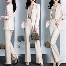 西装套装春装女2025年新款时尚气质高级感女神范职业西服两件套潮，女装套装/套裙，韩然一族