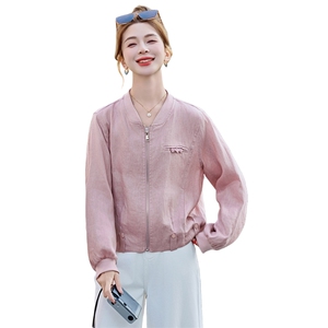 条纹拼接假两件衬衫薄外套女2025春夏新款宽松休闲百搭防晒衣上衣图片
