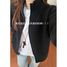 10万件双拉链毛衣开衫男女同款针织衫外套情侣装H11-特P45，男装针织衫/毛衣，星座1212
