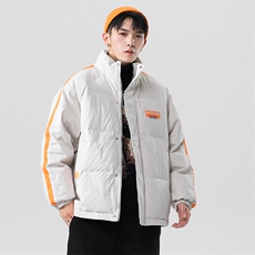 无影墙22冬季ins时尚潮流侧边条纹保暖立领羽绒服YR2025P135控158，男装羽绒服，电商A247-1