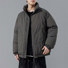 现货冬季美式休闲加厚雪山外套夹克立领纯色三防户外工装棉服，男装夹克，电商A443