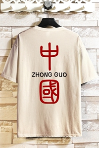T2070P28砖墙挂拍 男中性纯棉夏季大码短袖T恤宽松ins半袖T恤图片