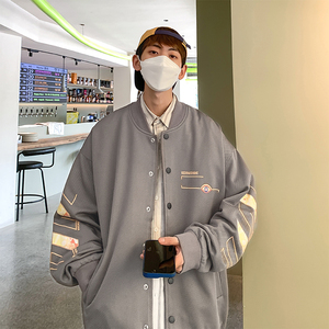 2025秋装新款针织时尚印花男士立领夹克外套棒球服 JK836-P80图片