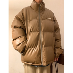 PU皮棉服男潮冬装加厚防寒防水棉袄男冬棉衣外套面包服TT138 P62图片