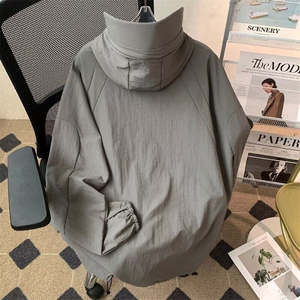 慵懒百搭简约新款ins潮流连帽防晒衣男纯色休闲潮牌运动W6572-P47图片