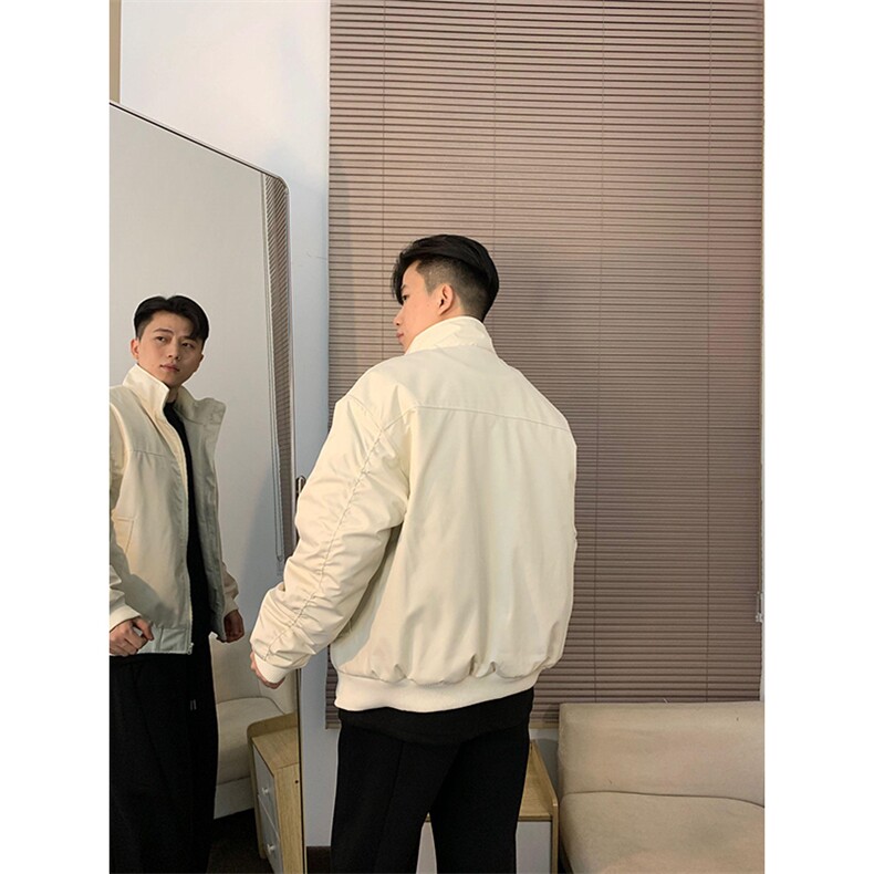26春装新款美拉德立领飞行夹克boxy廓形休闲百搭外套上衣开衫外套,男装夹克,电商A443