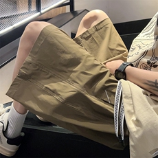 新款工装短裤男潮牌ins休闲裤宽松大码中裤五分裤D0608-P43，男装牛仔裤，星座308B-2