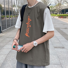 夏季港风宽松青少年休闲背心TC1111-P25，男装T恤，星座717