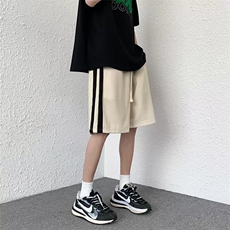 夏季华夫格短裤男潮牌日系宽松五分裤港风ins潮流休闲裤D2088-P25，男装牛仔裤，星座1008
