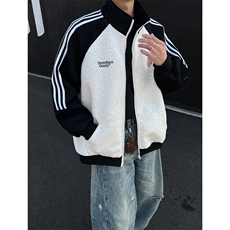 美式立领运动刺绣外套男xh93-特p75，男装卫衣，电商B367