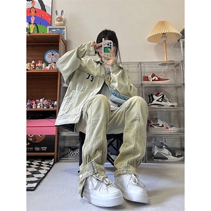B221 美式ins高街小众加绒牛仔裤 LK22042-P60控78 加绒P75控98图片