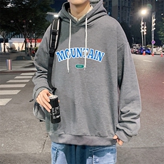 WY2231-P35纯棉连帽卫衣男大码运动帽衫宽松薄外套男，男装卫衣，电商A040
