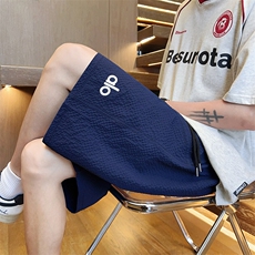 泡泡纱短裤男刺绣夏季薄款五分裤男生直筒沙滩A266-GBWDZM120-P18，男装牛仔裤，电商A266