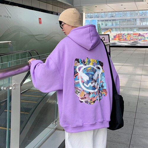 秋季新款ins大码港风小怪兽男士套头衫卫衣WY318P45限58,男装卫衣,电商A089-1