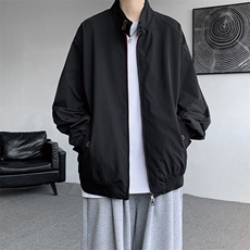 8XL-M美式复古棒球服外套男特大码潮牌双拉链立领夹克衫JK005P85，男装夹克，电商B312