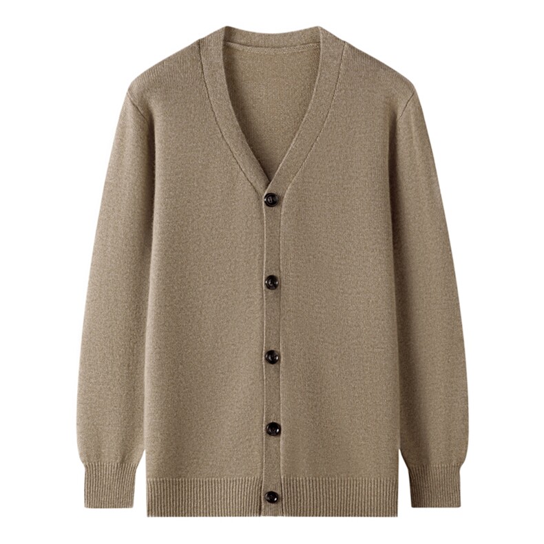 2025百搭时尚简约深v领羊毛开衫，男装羊绒套衫，忠诺羊绒