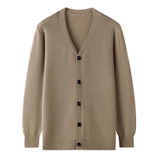 2025百搭时尚简约深v领羊毛开衫，男装羊绒套衫，忠诺羊绒