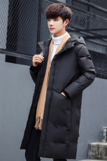 冬季羽绒服男中长款过膝大衣冬装韩版加厚修身青年外套Y7805-P80，男装羽绒服，星座509
